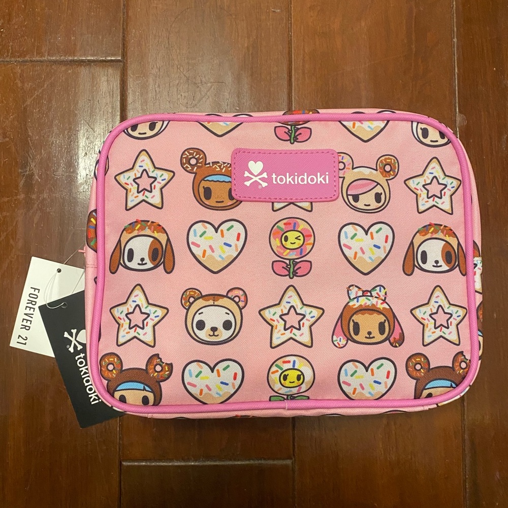Tokidoki Pink Character Print Cosmetic bag NWT